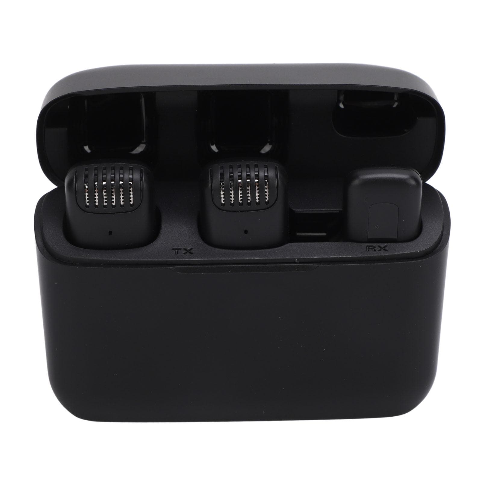 Wireless Lavalier Microphone Noise Reduction 2.4G Clip On Lapel Mic with Charging Case for Live