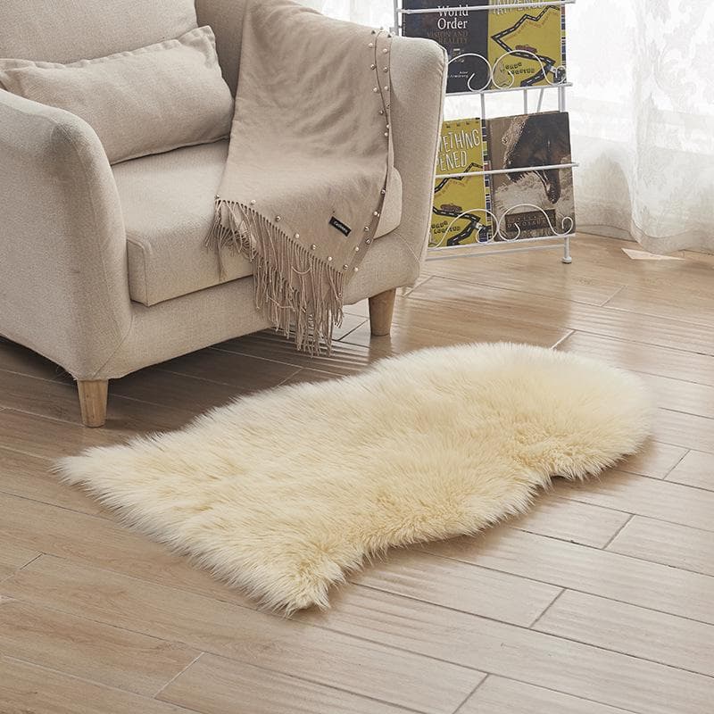 Nail Art Pads & Faux Wool Carpets: Thick Plush Sheepskin Decorative Floor Mats 40cm x 60cm