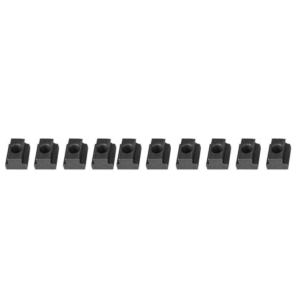 10pcs Black Oxide Grade 8.8 Carbon Steel t sloT nut T nut Tapped Through (M8 Thread)