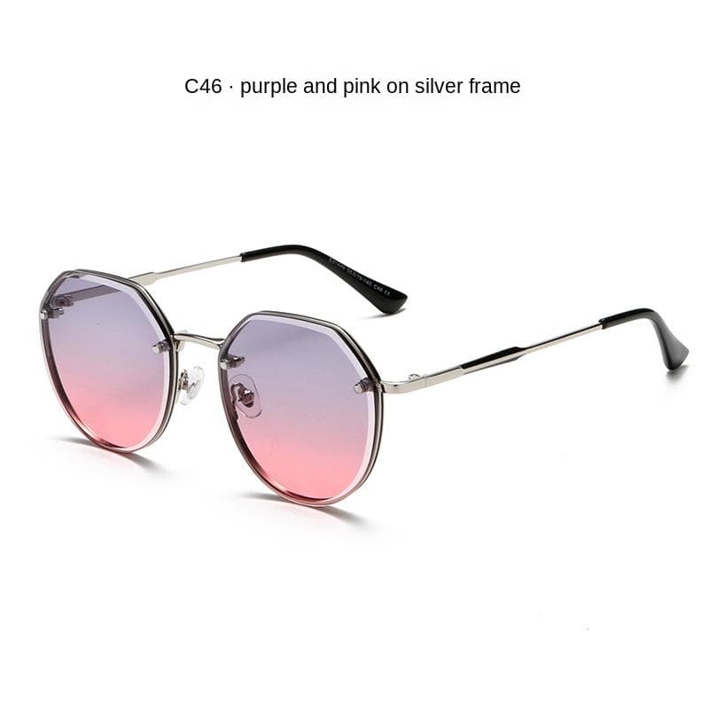 Vintage Sunglasses Women Optical Eyeglasses Frame Designer Polarized Sun Glasses Ultraviolet-proof Polygonal Sunglasses New As picture