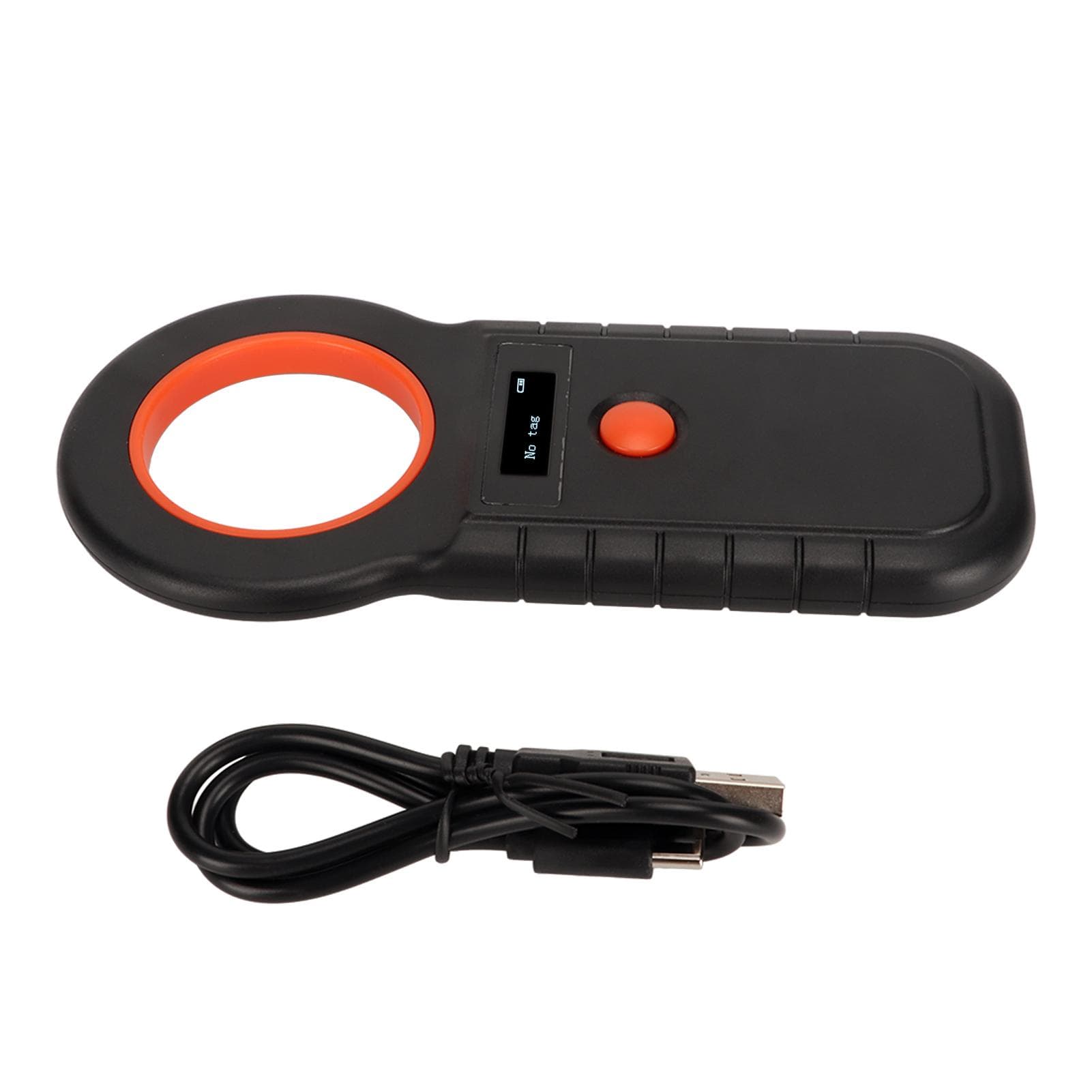 RFID Reader Handheld 134.2Khz 125Khz Portable Animal Microchip Scanner Tag Reader for ISO 11784 black
