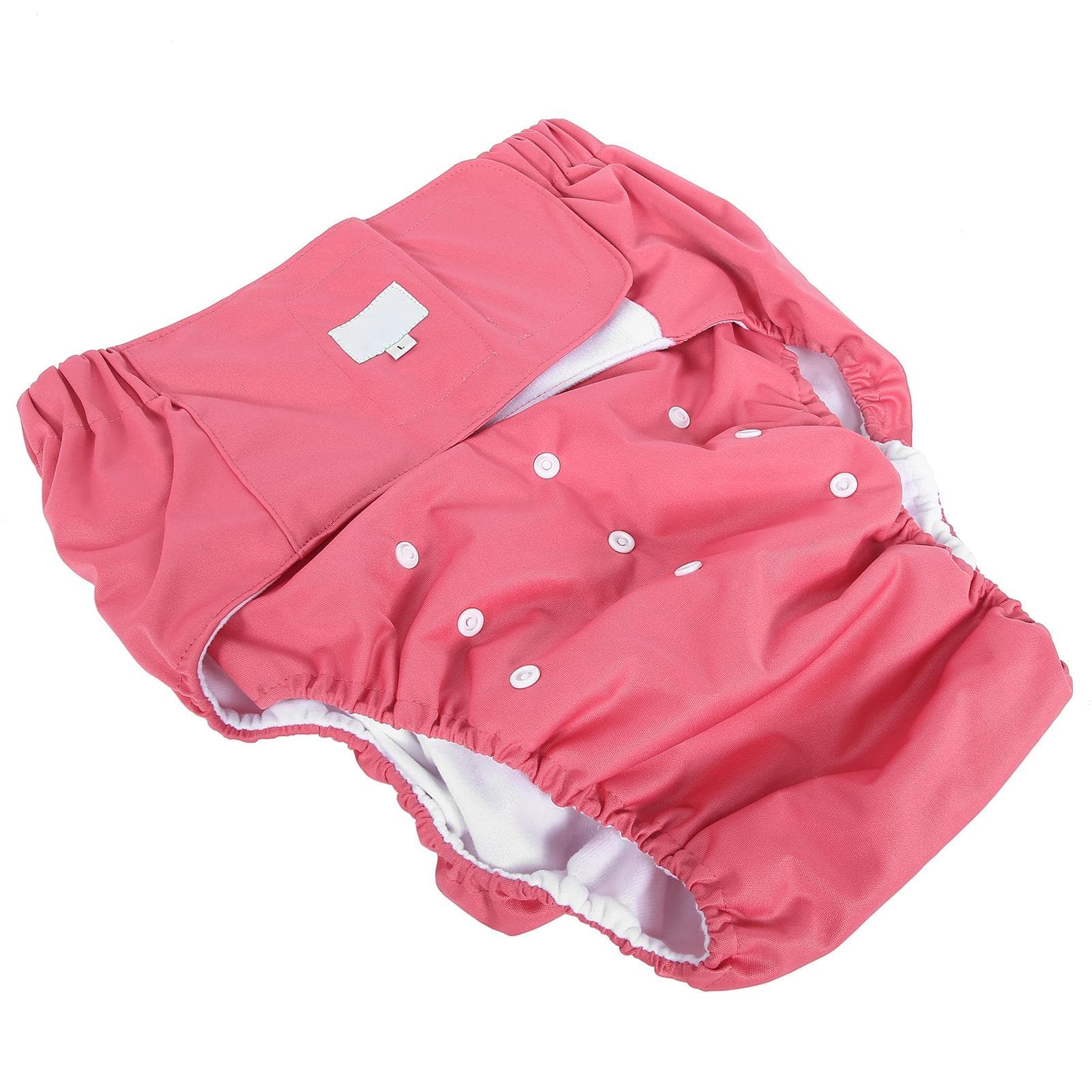 Adult Diaper Adjustable Washable Elderly Diaper Reusable Incontinence Nappy Pants705 Rose Red