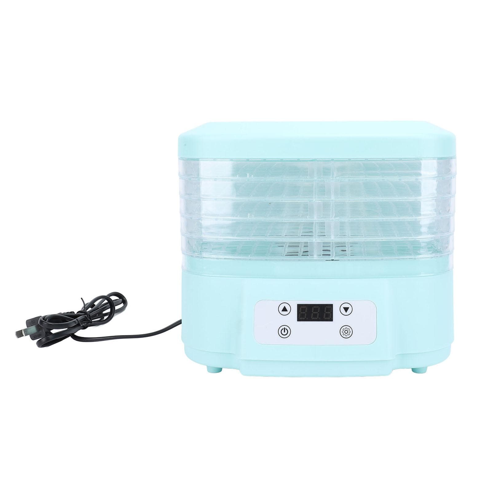 Food Dehydrator Machine Adjustable Temperature 72H Timer 6 Tray LED Display 200W Electric Food