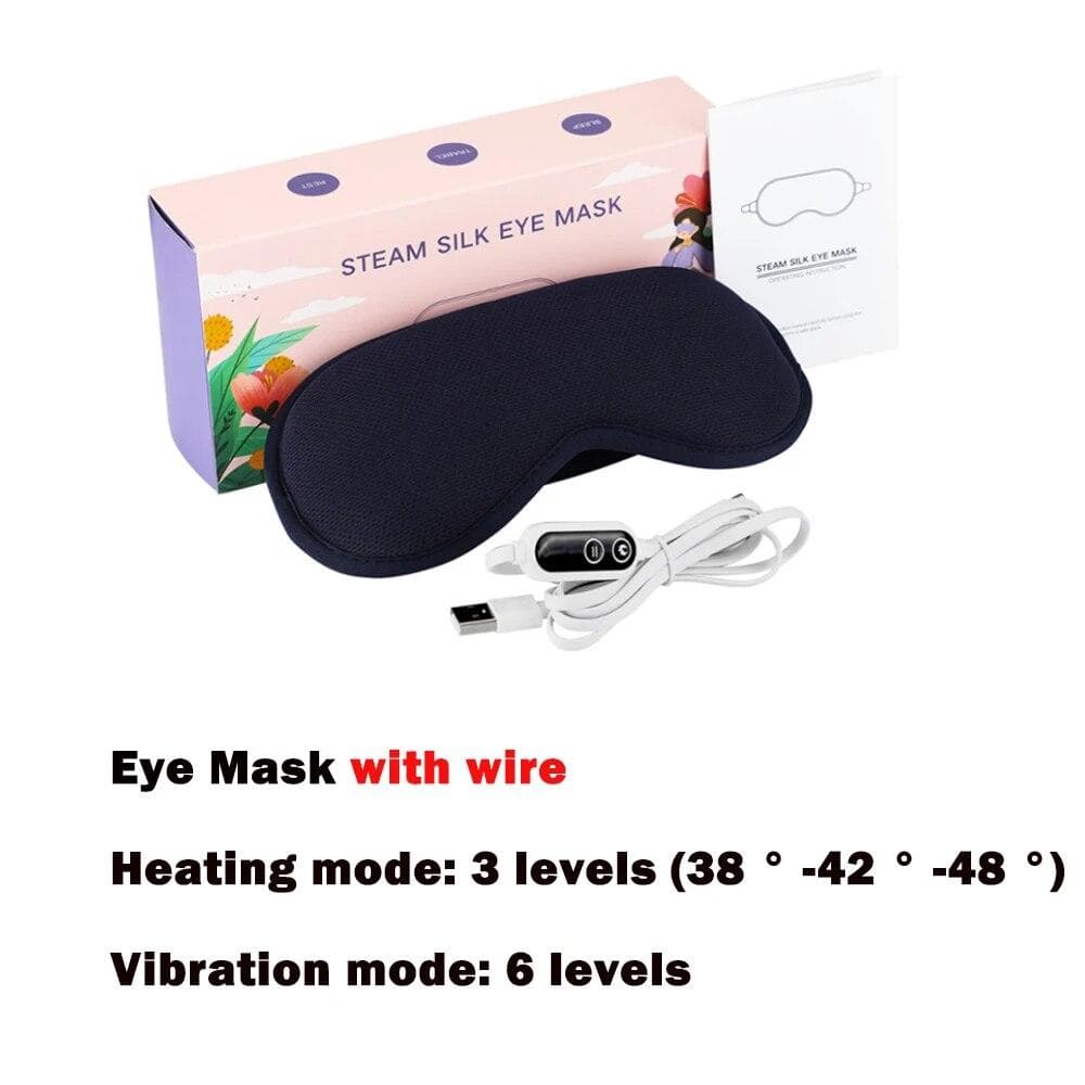 Wireless Electric Eye Massager with Heat Vibration Block Out Eye Mask for Sleeping Cooling Gel Soft Breathable Slaapmasker CHINA