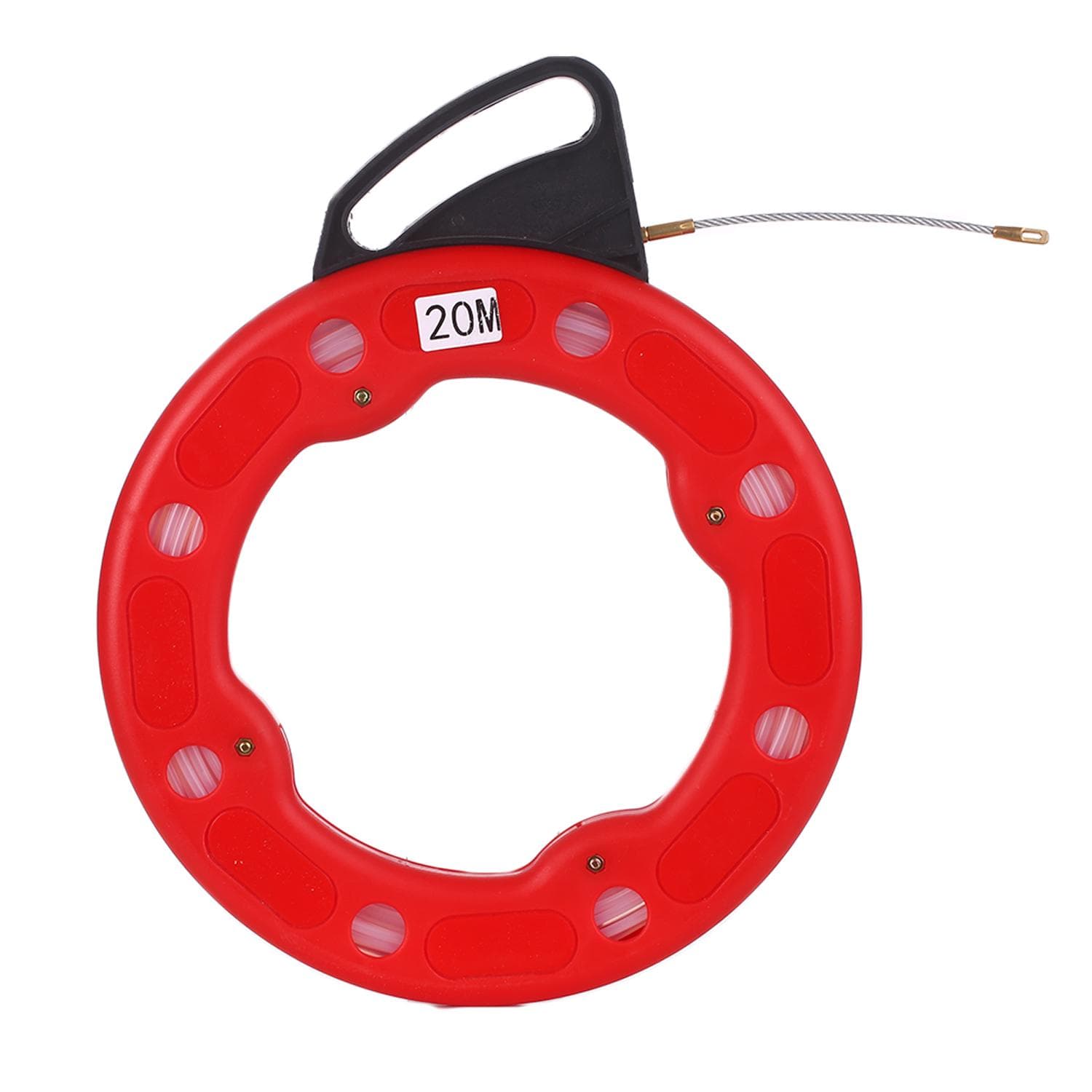 30M Fiberglass Fish Tape Reel Puller Conductive Electrical Cable Puller with Impact Case Electric 20M