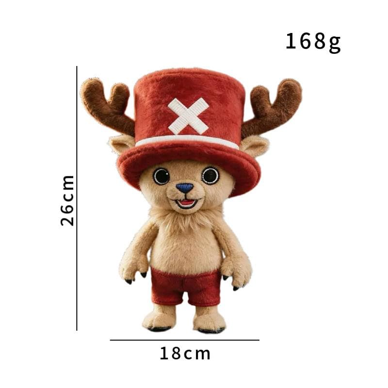 New Anime One Piece Chopper Plush Doll Cute Ship Doctor Deer with Pink Hat Anime Peripherals Toy Birthday Christmas Gift