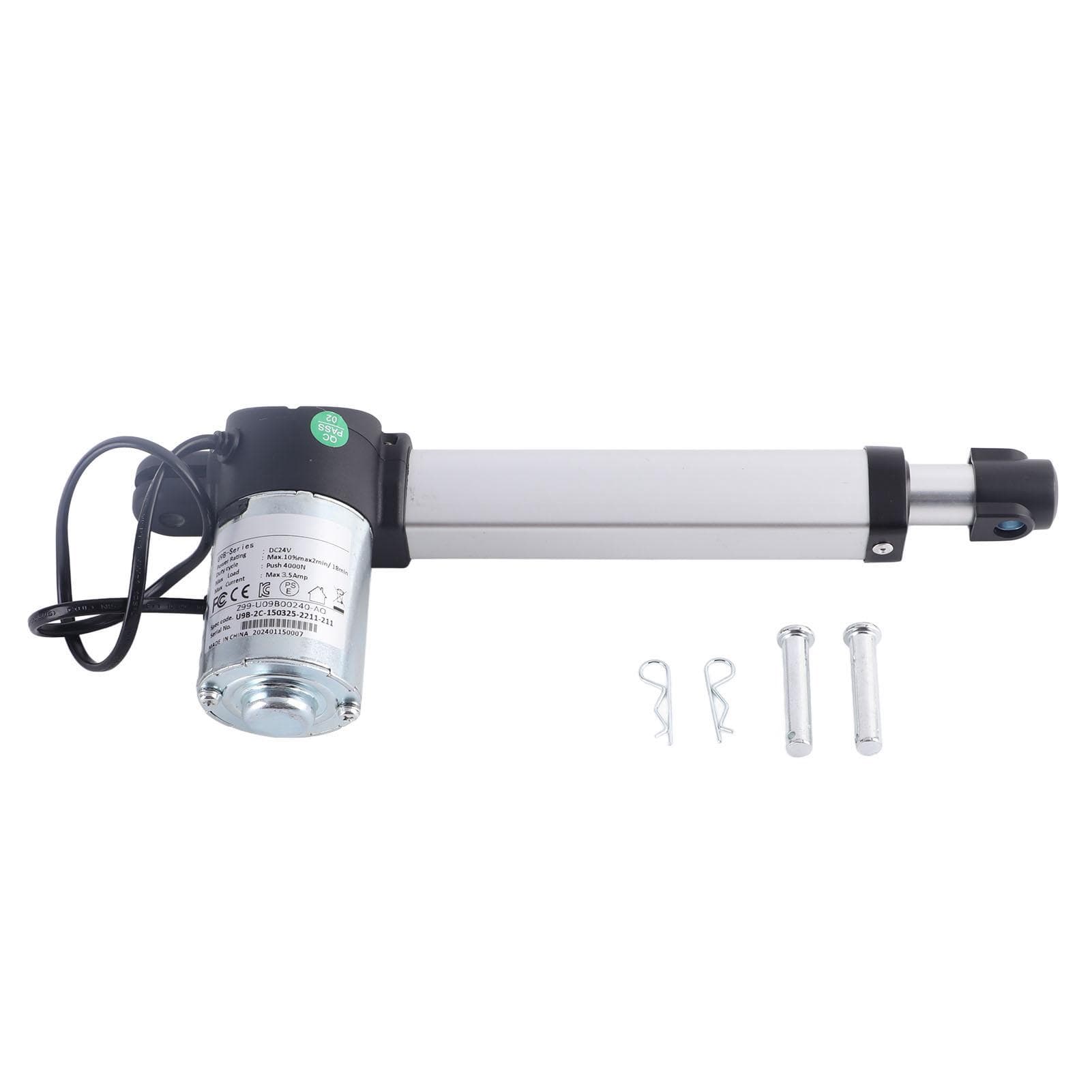 DC 24V 150mm Stroke Linear Actuator Maximum Load 4000N Heavy Duty Weather Resistant for Electric