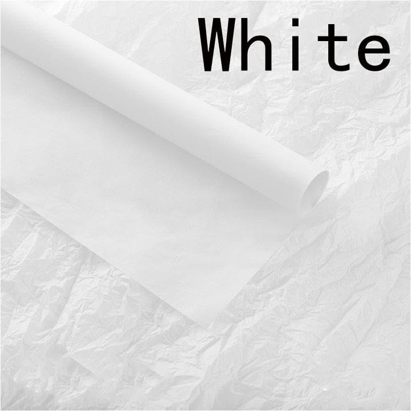 10Pcs/Pack 50*66cm Tissue Paper Flower Bouquet Wrapping Paper For Florist Wedding Birthday Party Gift Packing Decor DIY Crafts Paper white