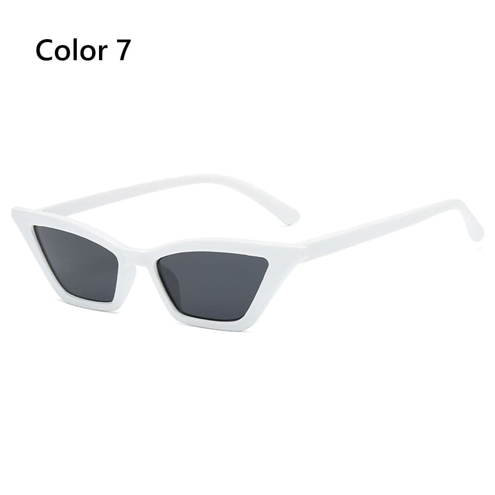 Women Small Frame Cat Eye Sunglasses Vintage Style UV400 Protection Designer Fashionable Glasses