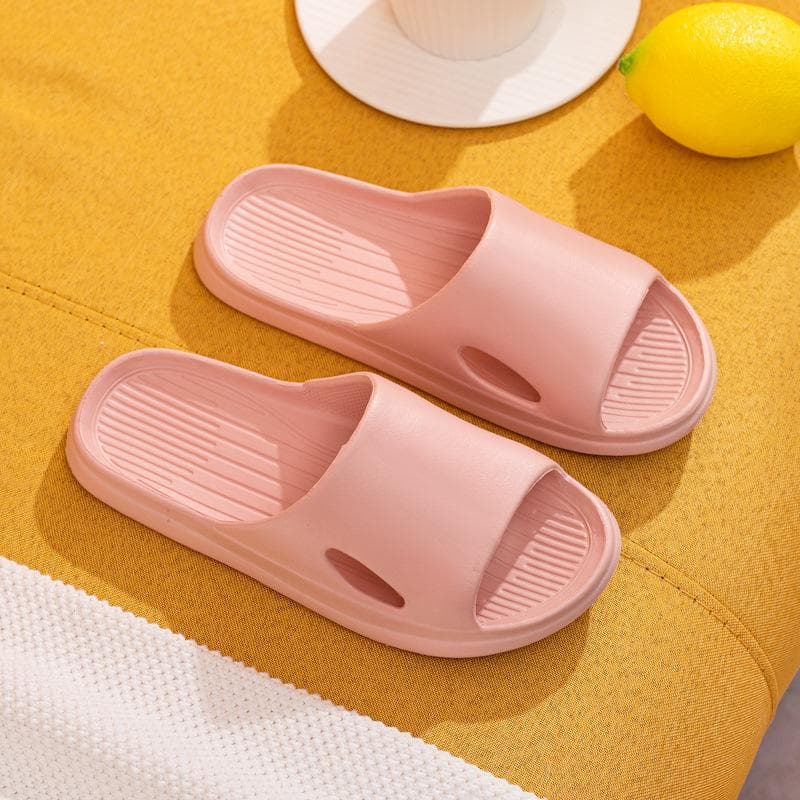 Men's And Women's Slippers Non-Slip Quick-Drying Bathroom Shower Slippers, Indoor Lightweight Comfortable Soft Open Toe Slippers 36-37 pink