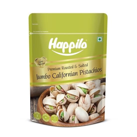 Happilo Premium Californian Roasted & Salted Pistachios 500g, value pack