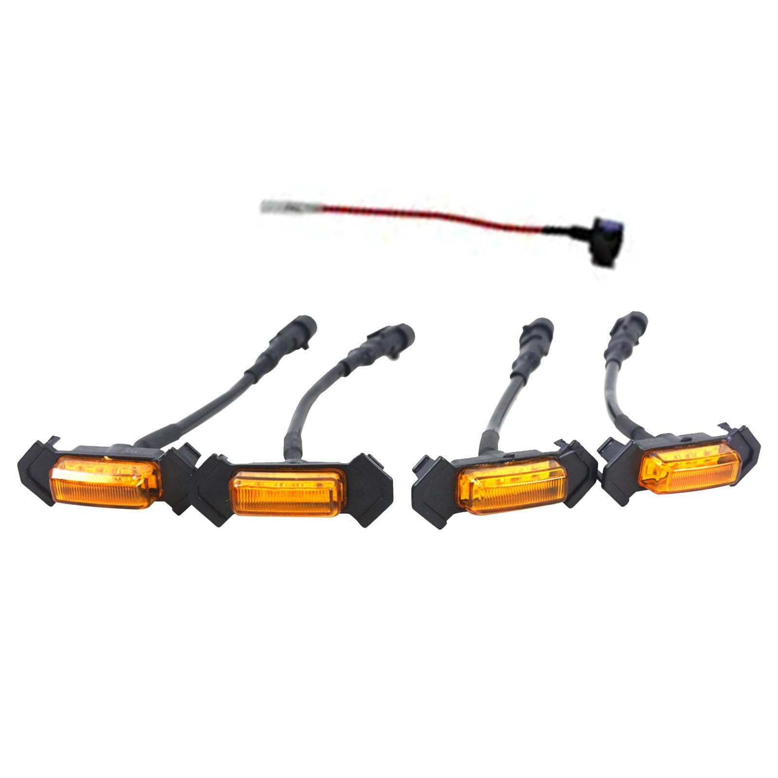 LED Grille Running Lamps, 4 PCS Front Bumper Hood Grille LED Light with Fuse Replacement for Toyota yellow