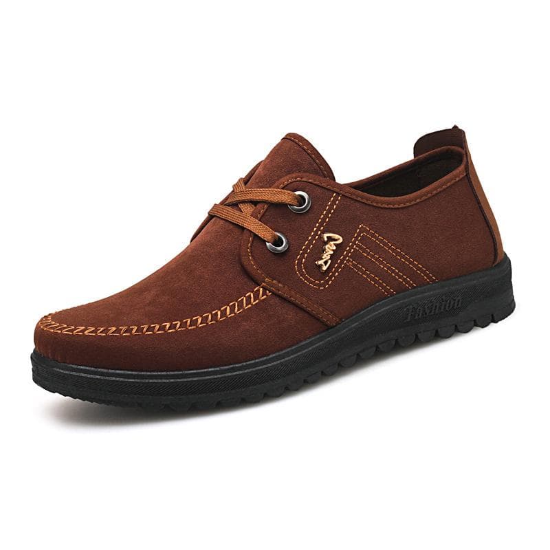 Men's Sports Shoes Autumn Soft Bottom Breathable Non-slip Casual Driving Men's Business Shoes 39 dark brown