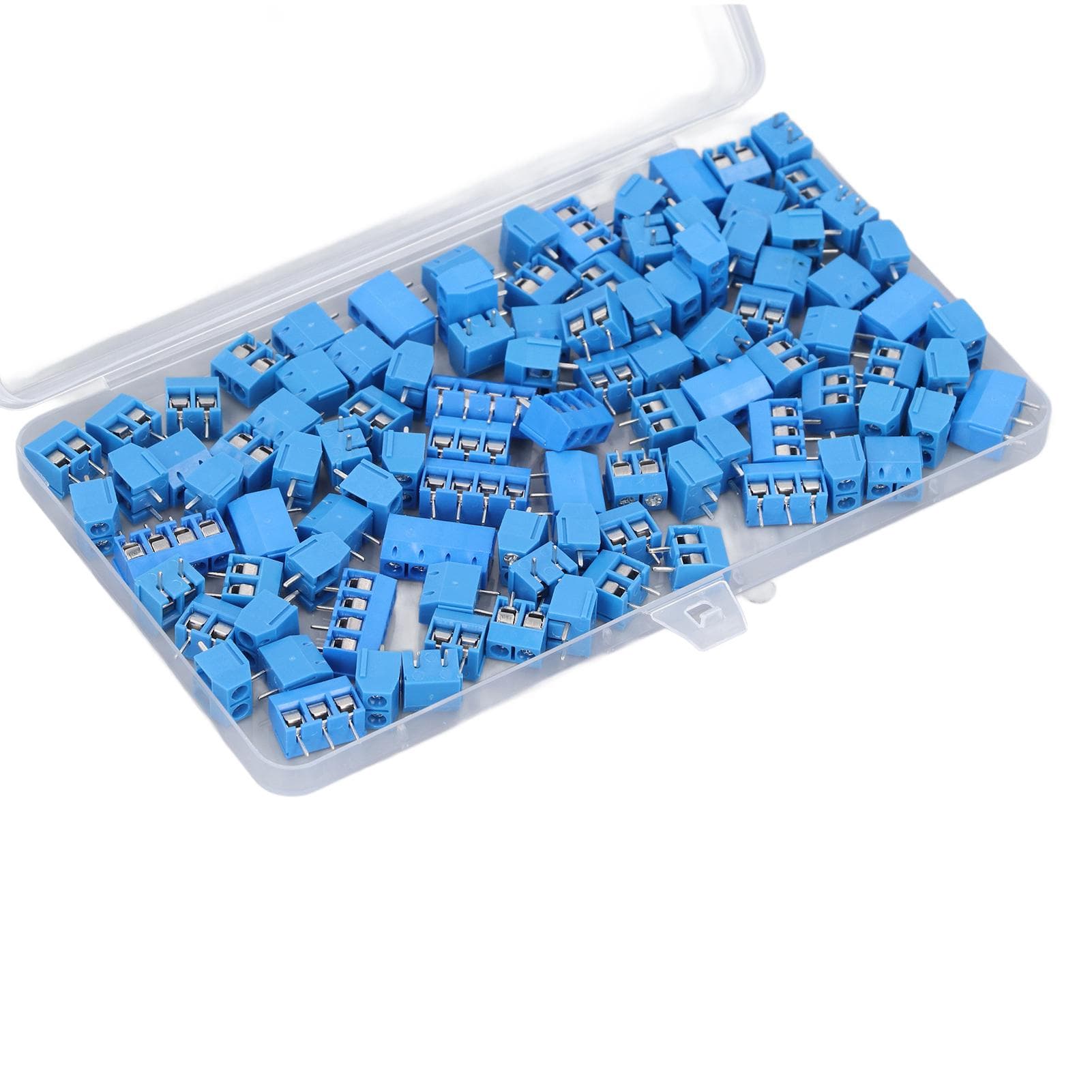 100Pcs PCB Mount Screw Terminal Block Connector 5.08mm 2P 3P 4P PCB Terminal Block for 14?22AWG
