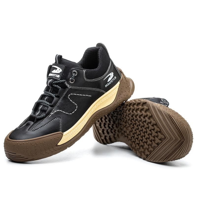 Men's Labor Insurance Shoes Anti-smash Anti-puncture 6KV Insulated Shoes Wear-resistant Breathable Welding Work Shoes 44 black
