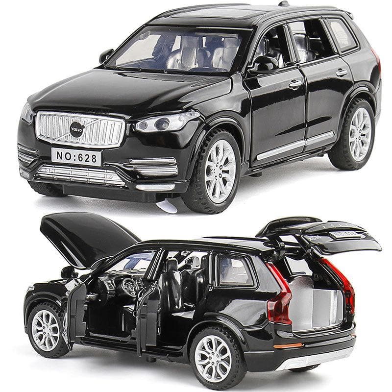 New 1:32 Volvo XC90 SUV Alloy Car Model Die-cast Metal Model Sound and Light Children's Toy Car Center Console Ornaments Children Boys Gift black
