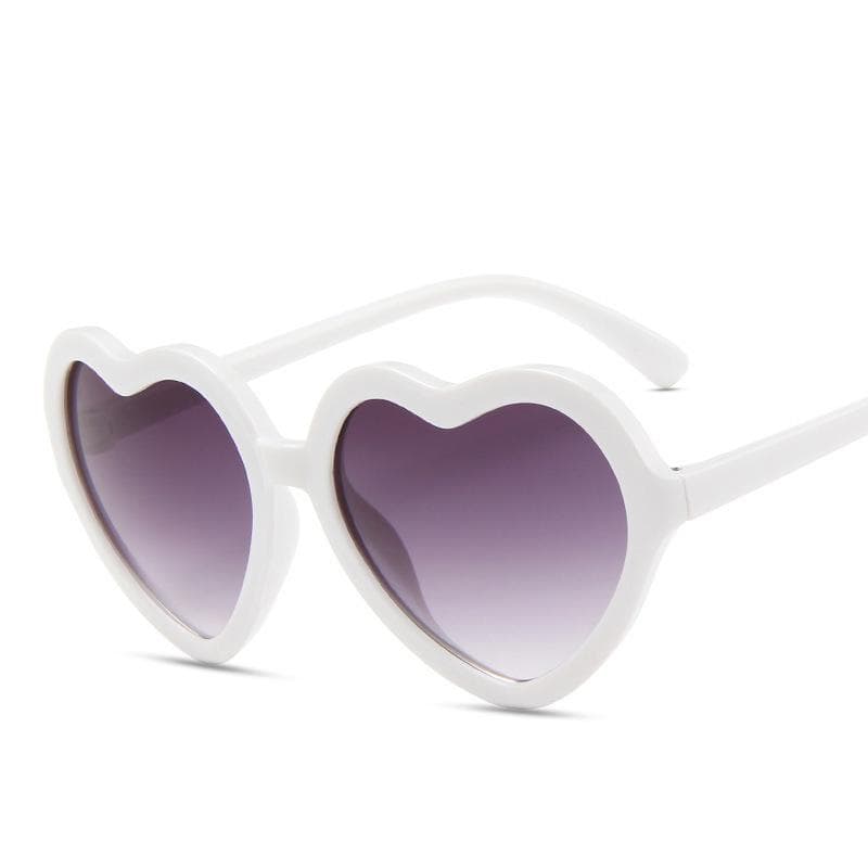 New Cartoon Lovely Sunglasses Heart Shape Frame Flash Crystal Girls Sun Glasses Round Street Beat Eyewear with bag and cloth