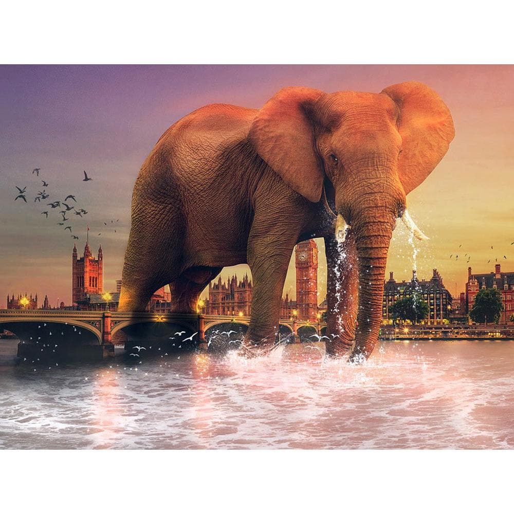 DIY Diamond Painting Animal Elephant Rhinestone Cross Stitch Embroidery Animal Picture Home Decor 20X30CM