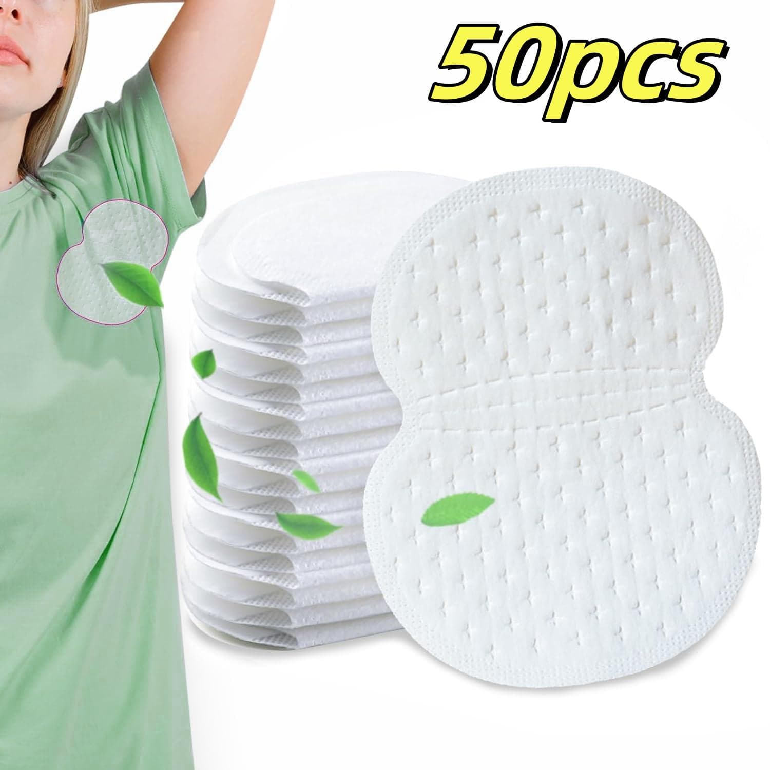 10-300Pcs Disposable Underarm Armpit Sweat Pads Sweat-absorbing Patch Summer Deodorants Non-woven Pads Breathable Ultra-thin 50pcs