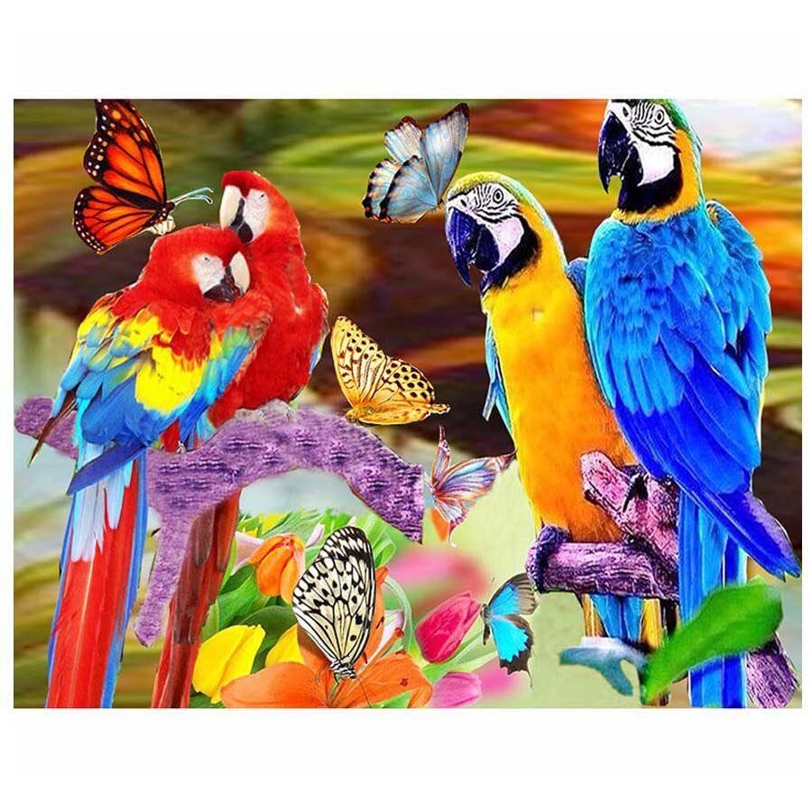 DIY Round Diamond Painting Birds Diamond Embroidery 20X30CM