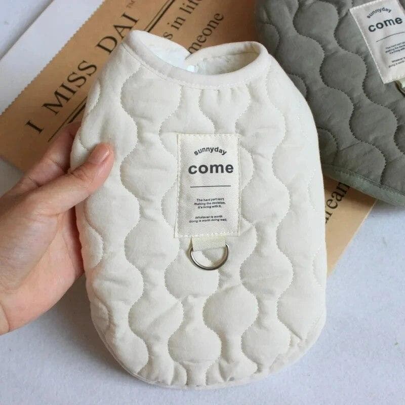 Thickened Warm Dog Coat Jacket Pet Dog Clothes for Small Medium Dogs Fleece Puppy Clothes Chihuahua Yorkshire Clothing S beige