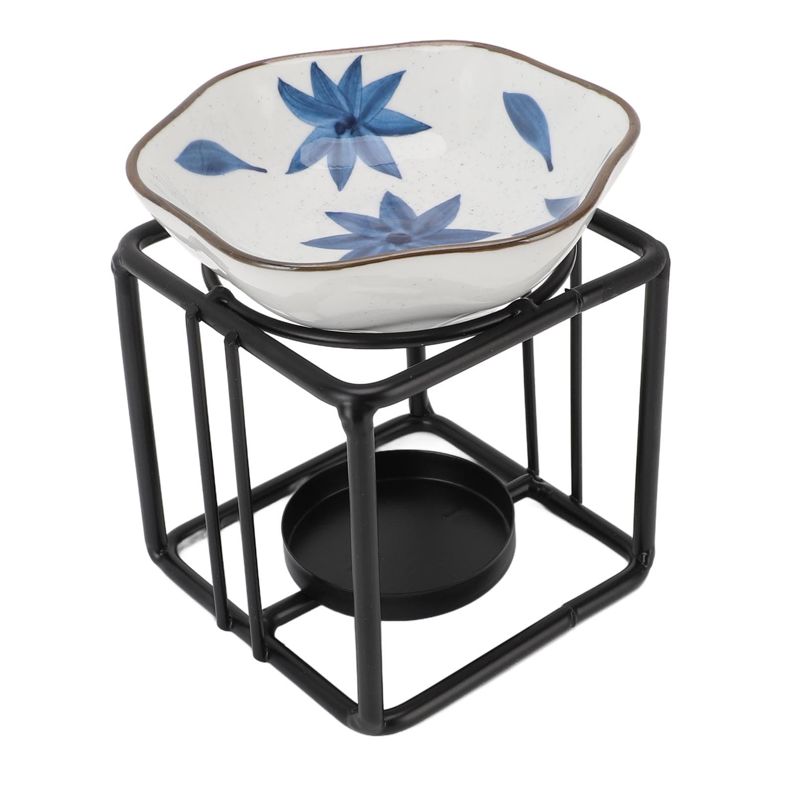 Maple Leaf Black Holder Iron Art Aromatherapy Burner Set Essential Oil Burner Candle Holder for
