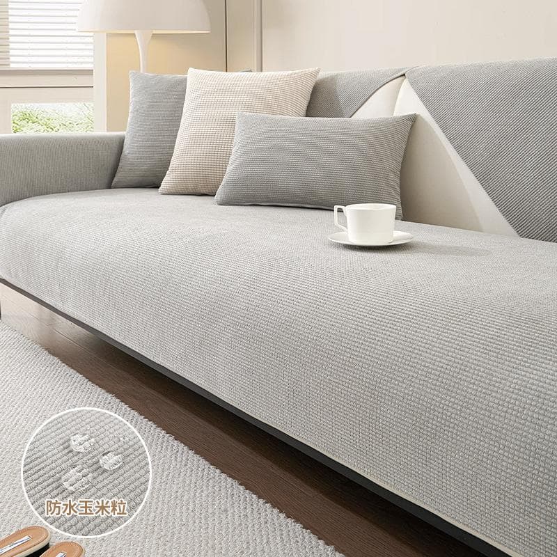 Waterproof Corn Grain Sofa Cover Modern Couch Cushion Solid Color Living Room Sofa Cushion Non-Slip Sofa Cushion Armrest Covers 70x70cm 1pcs
