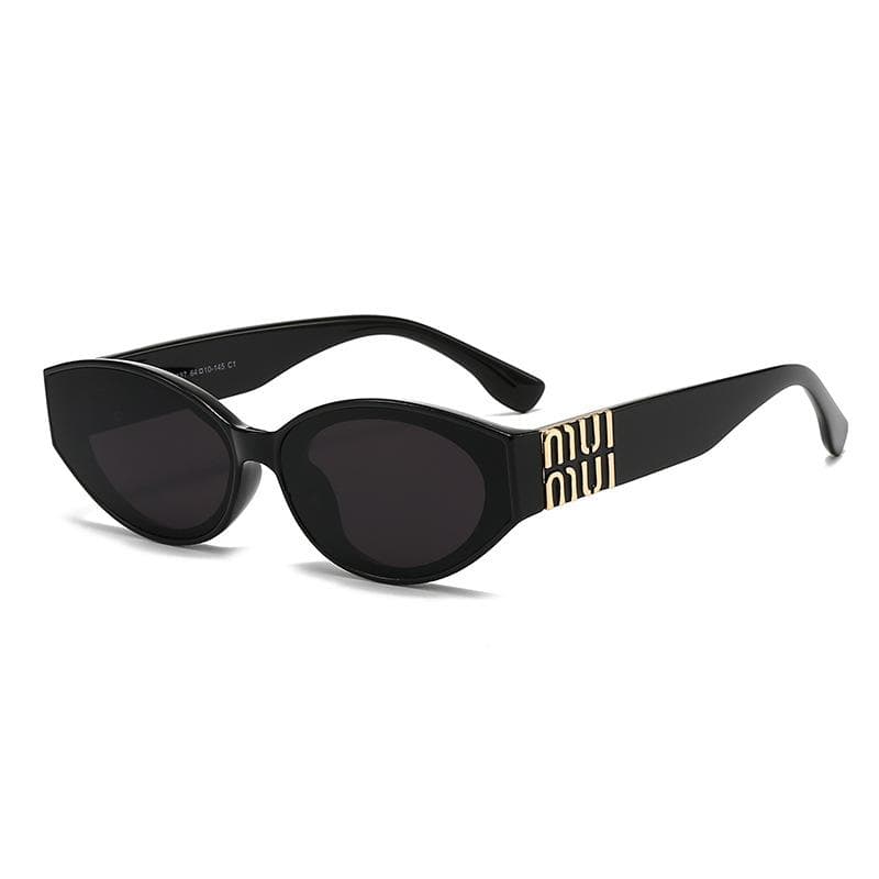 New personality oval M letter sunglasses trendy cross border ins online celebrity street retro style