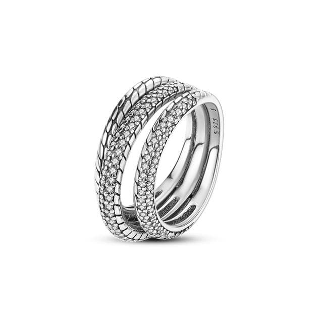 Fashion Engagement Finger Ring 925 Silver Women Stackable Rings Anniversary Gift Sparking Pave Zircon 6