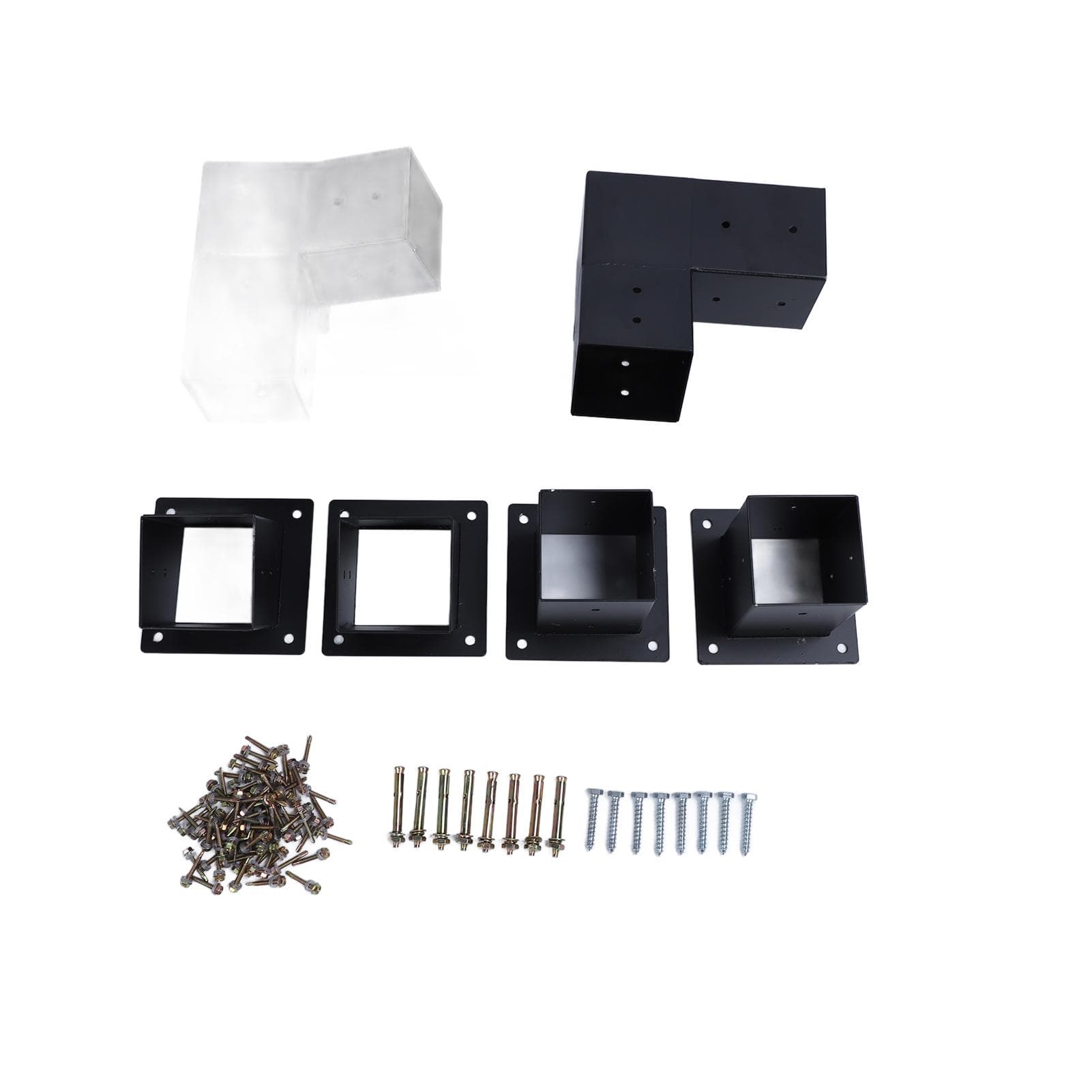 15 Degree 3 Way Slanted Roof Pergola Bracket Set Alloy Steel Pergola Mounting Bracket Kit Black for
