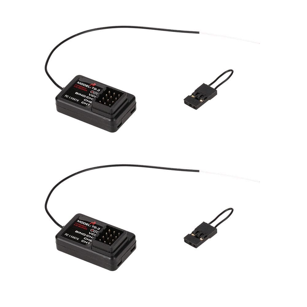 GoolRC TG-3 2.4G 3CH RC Car Boat Receiver for GoolRC TG3 AUSTAR AX5S Transmitter 2pcs black
