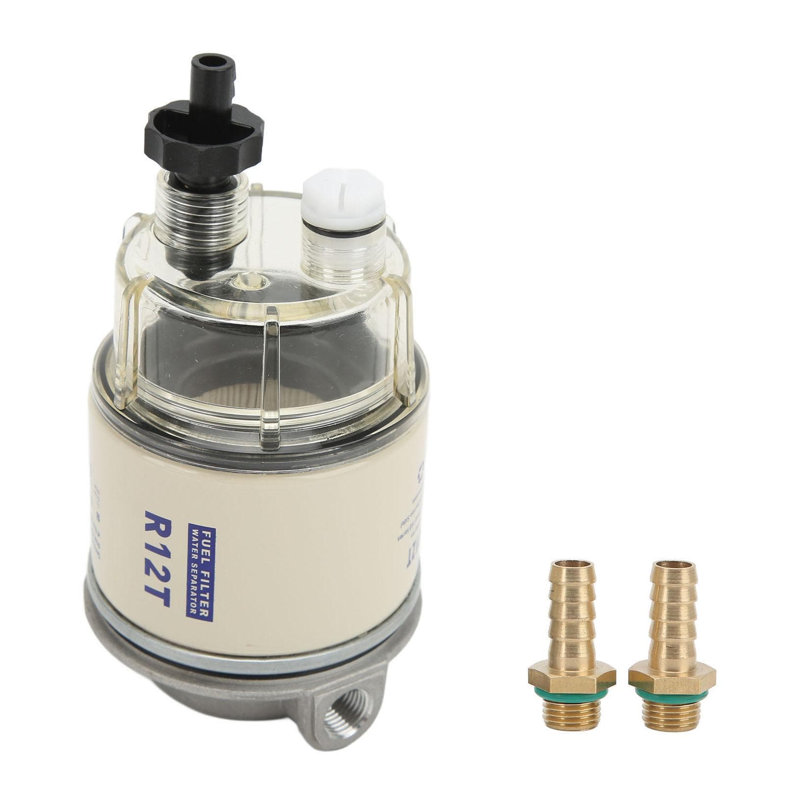 Fuel Water Separator 30 GPH R12T 10 Microns Filter Rating Electrostatic Powder Coating for