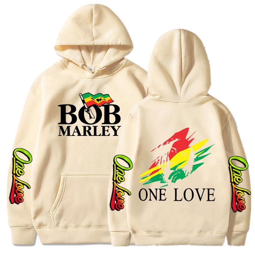 Rapper Bob Marley Hoodies Legend Reggae One Love Hooded Sweatshirts Men Women Fashion Long Sleeve Oversized Pullovers Streetwear S