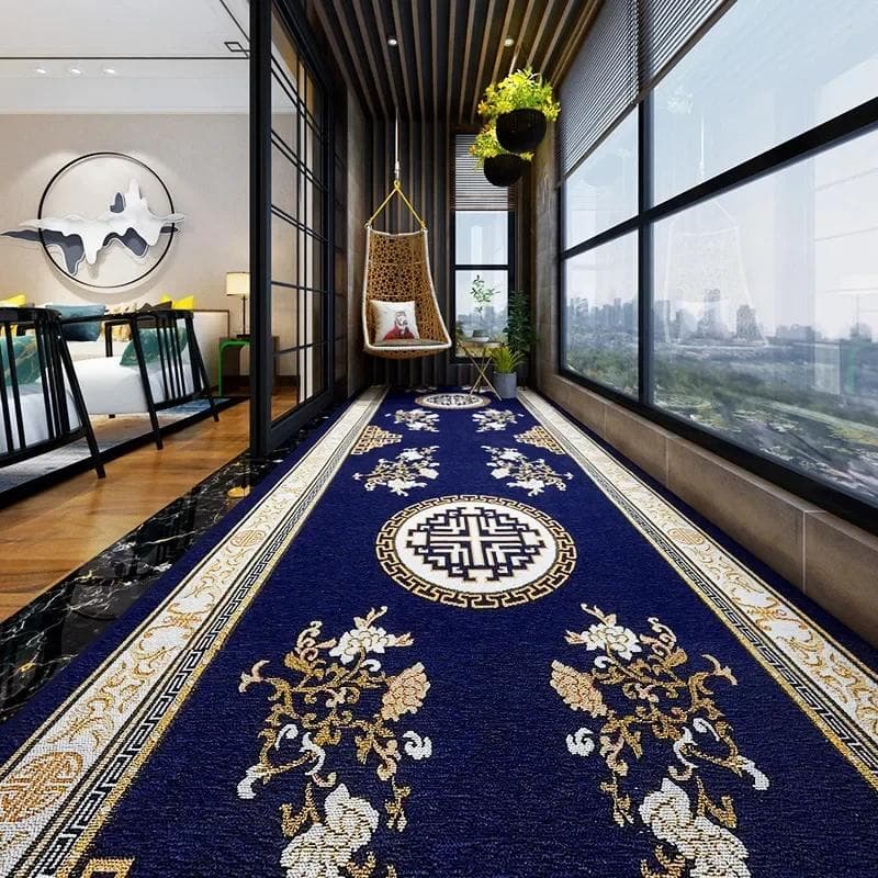 Custom Made Long Hallway Carpets European Stairs Corridor Carpet Wedding Hotel Carpet Area Rugs Runners Flower Non-slip Floor 40x60cm