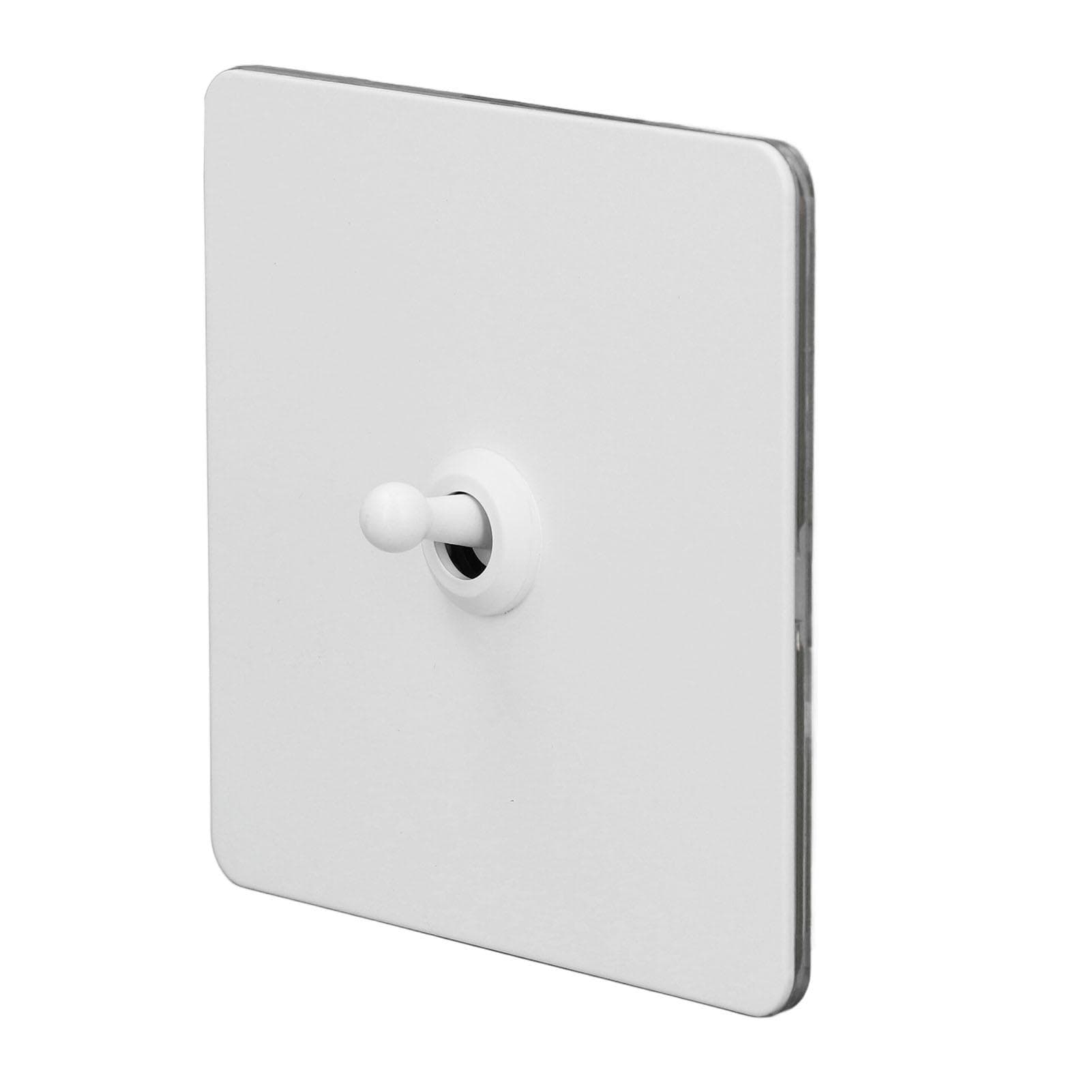 Wall Toggle Switch Mount Single Open Rocker Dual Control AC250V Square Edge Metal Stainless Steel