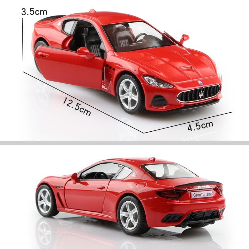 Maserati GranTurismo MC Coupe Simulation Diecast & Toy Vehicle Pull Back & Doors Open RMZ city 1:36 Alloy Car Model Gifts For Children