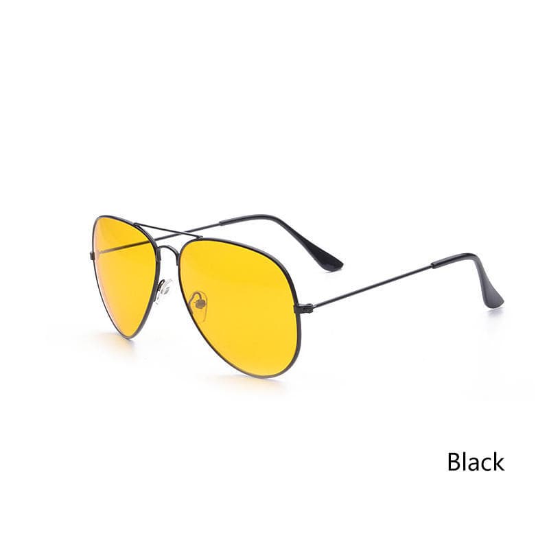 Vision Night Glasses for Driving Polarized Aviation Yellow Sunglasses Men Night Vision Pilot Eyewear 1 black