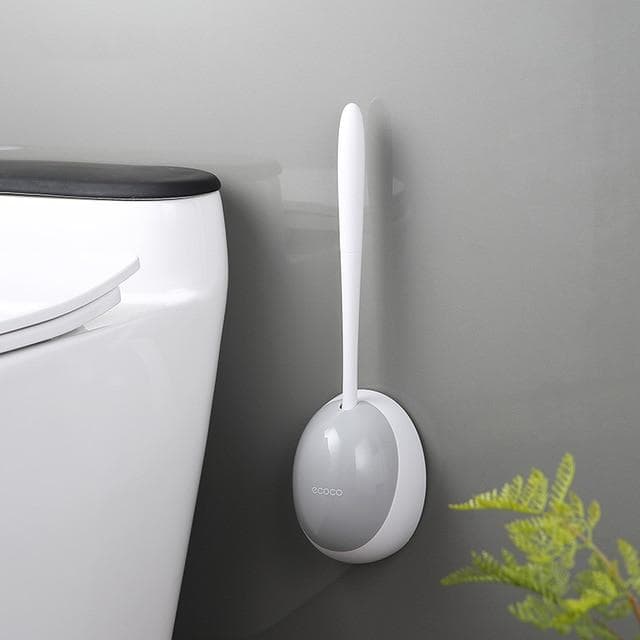 Silicone Toilet Brush for WC Accessories Drainable Toilet Brush Wall-Mounted Cleaning Tools Home Bathroom Accessories Sets grey