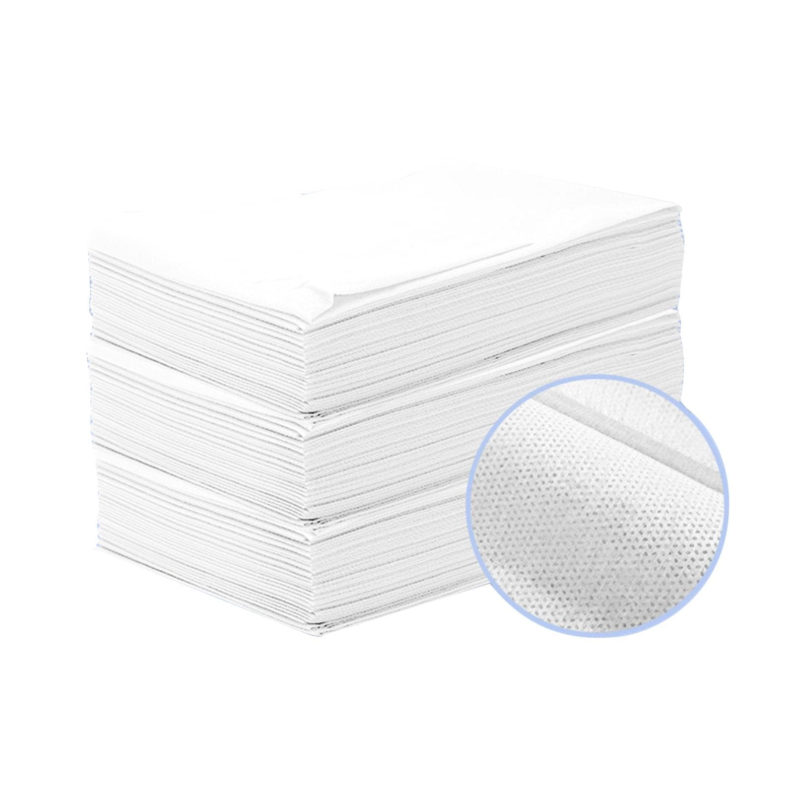 20pcs Spa Bed Sheets Disposable Massage Table Sheet Waterproof Bed Cover Non-woven Fabric for no hole white