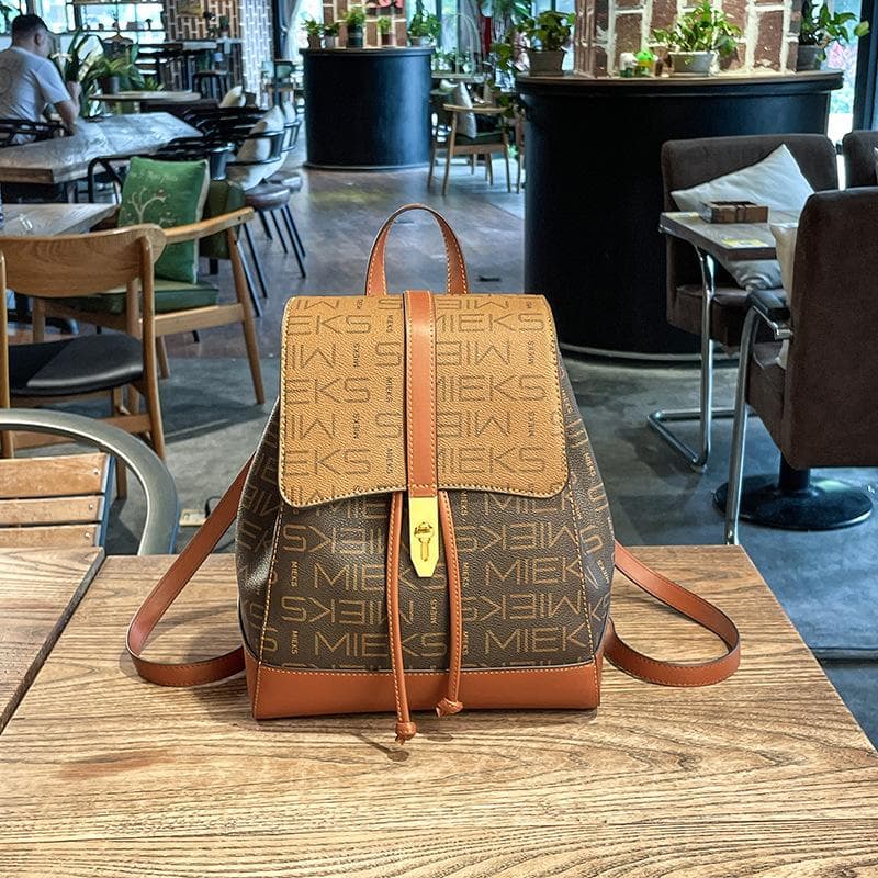All Vintage Printed Backpack Women's Large Capacity Backpack Student Satchel Travel Bag Casual
