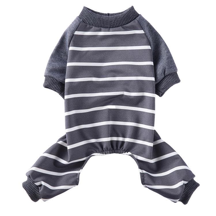 Dog Clothes Pet Supplies Striped Cross-Border Cat and Dog Quads Cotton Printed Knitted Homewear Puppy Clothing XL