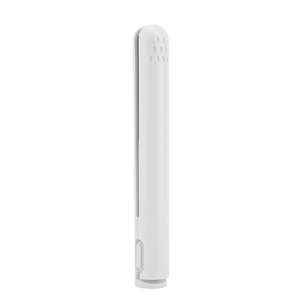Portable Small Curling Iron 2-In-1 Dual Purpose Hair Straightener USB Plug Curler for Home Dorm white