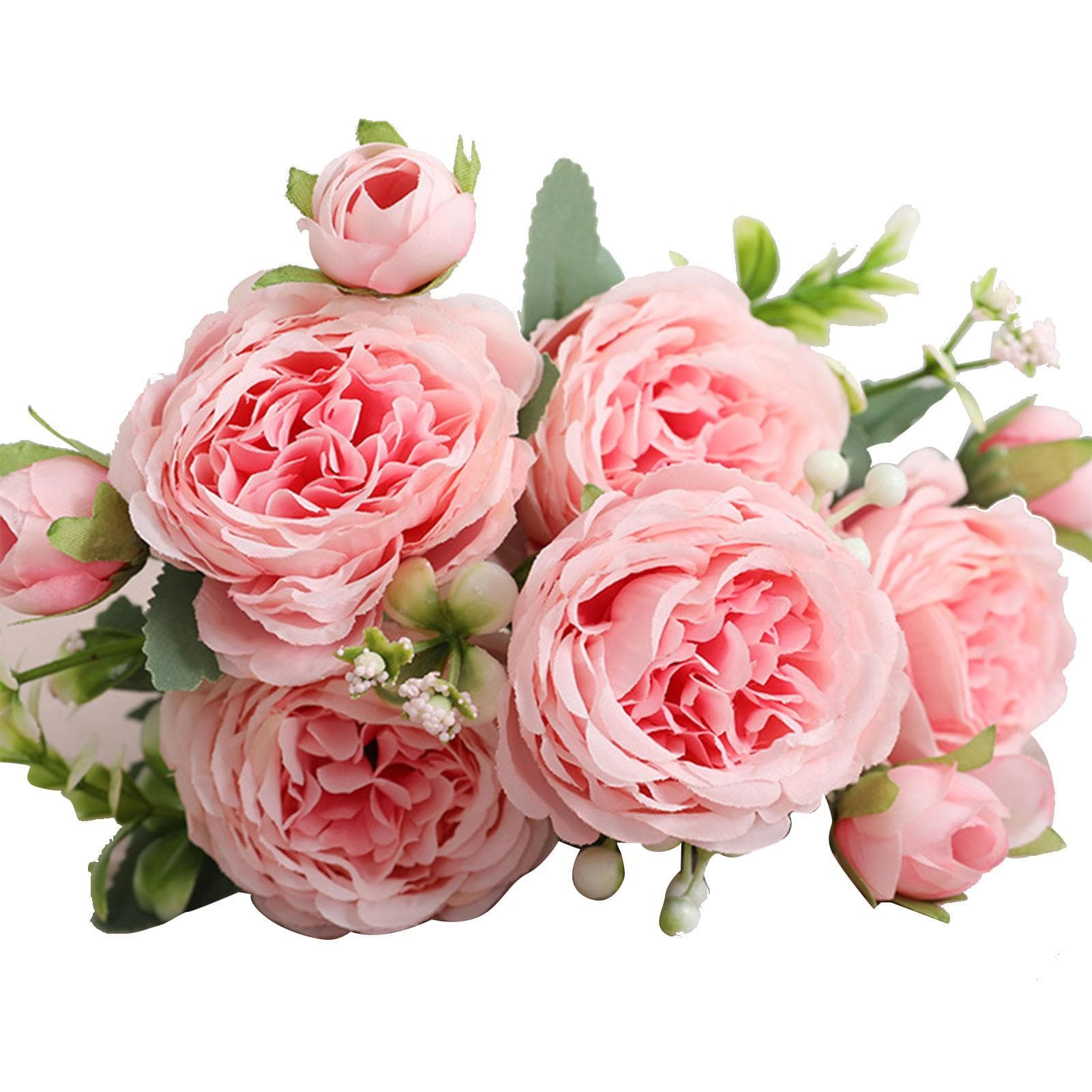 3 Bunches 5 Heads Artificial Persian Roses Wedding Hand Tied Rose Flower Bouquet Living Room Home