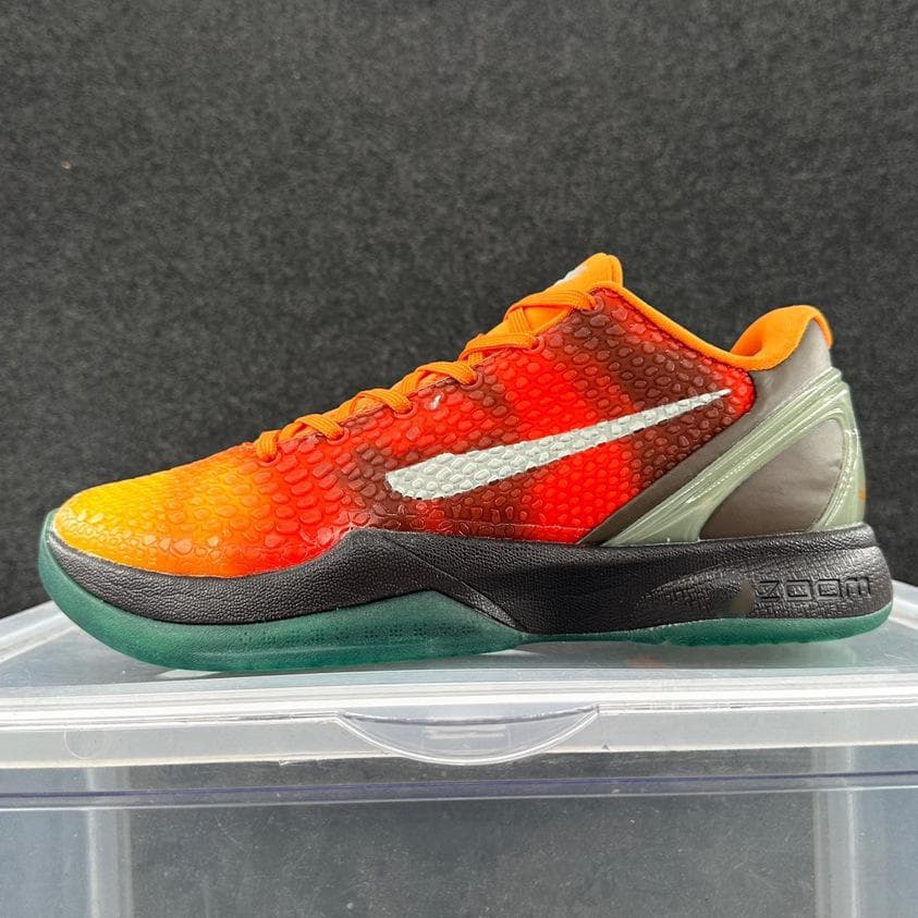 Genuine Kobe 6 Combat Basketball Shoes - Violent Orange, Full Mamba Replica, 6th Gen Men's Sports Shoes Size 44