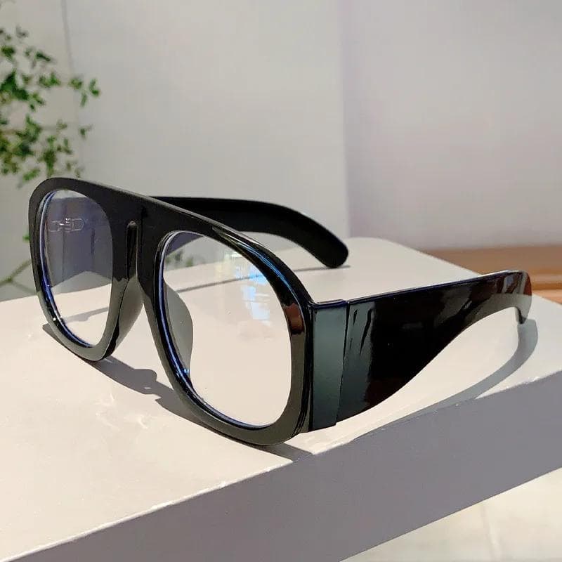 Vintage Oversize Clear Anti Blue Light Glasses Women Fashion Candy Color Pink Yellow Eyeglasses Ladies Elegant Frame