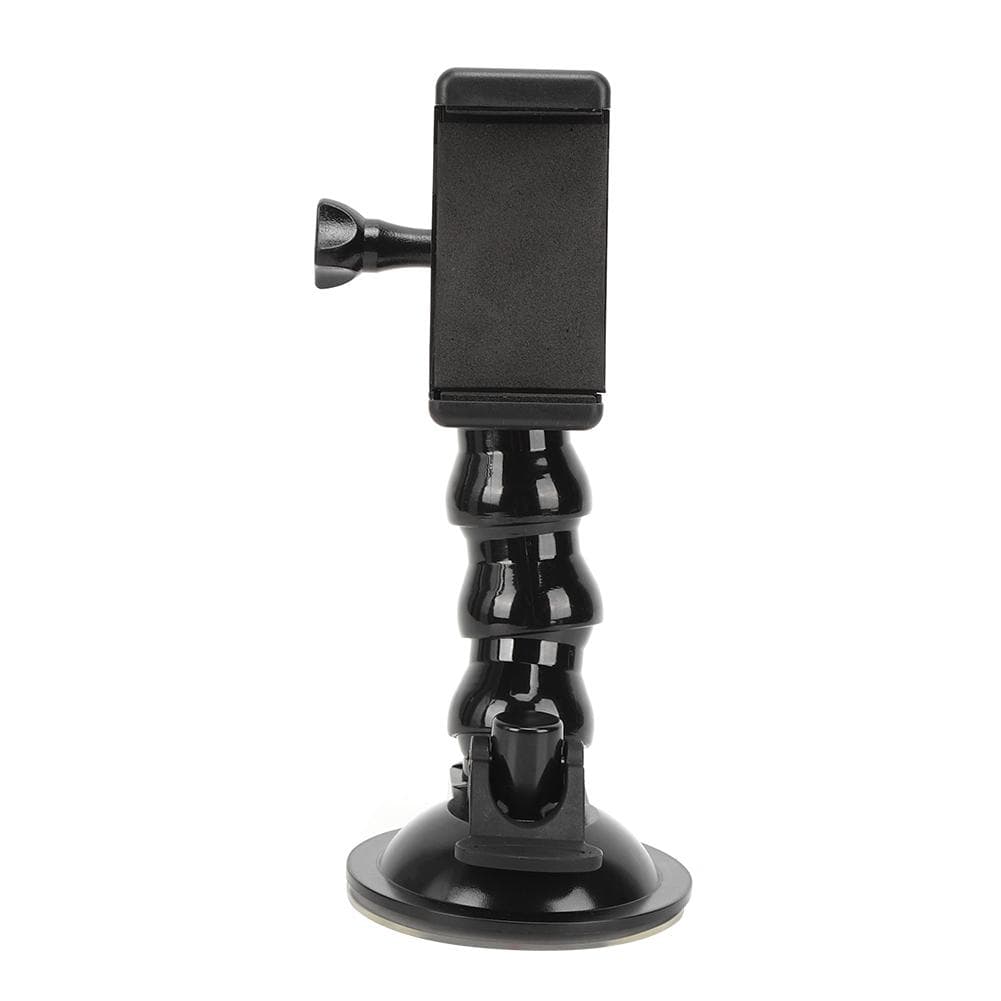 ABS Black Motion Camera Snakelike Flexible Suction Cup Bracket Fixed Mount with Mobile Phone Clip