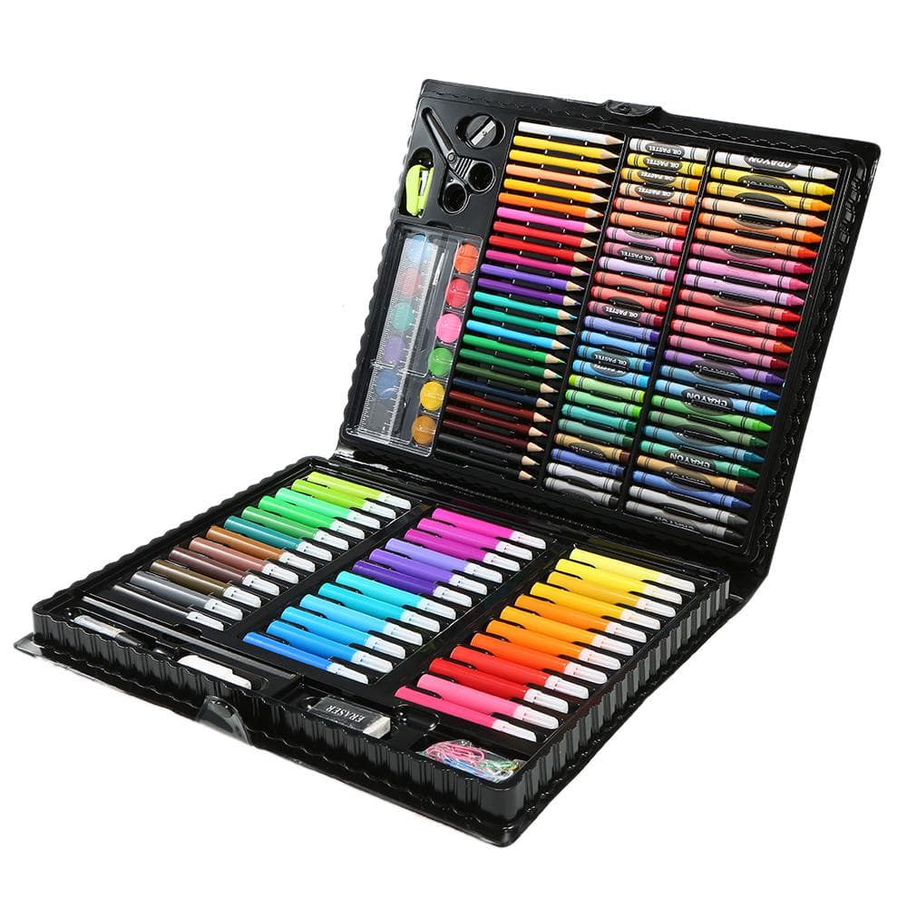 150pcs Art Drawing Set Children's Painting Sketching Tools Water Color Pen Wax Crayon Oil Pastel