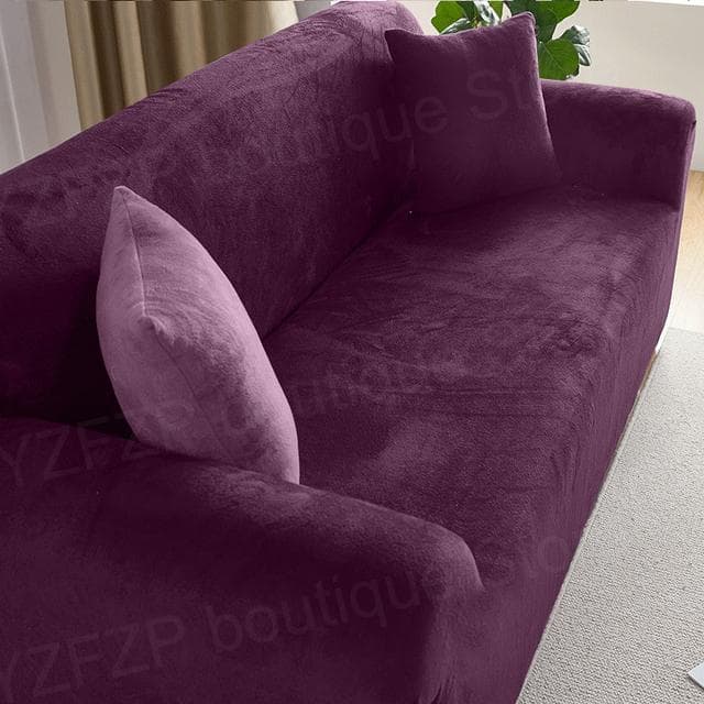 Multi -Color Plush Stretch Sofa Cover Special Price Couch Slipcovers Elastic Furniture Protector For Living Room 2 Seat Sofa