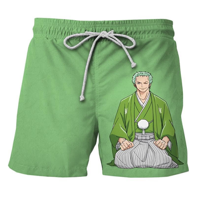2022 Summer Japanese Anime One Piece Luffy Zorro Print Men's Swimming Shorts Quick Dry Beachwear Swimwear Surfboard Sports Pants 6XL
