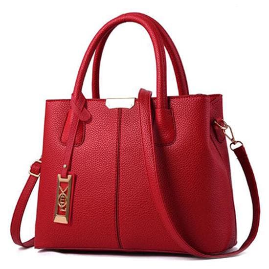 Yogodlns Women Shoulder Bag Chic Ladies Handbag 30cm*14cm*22cm wine red